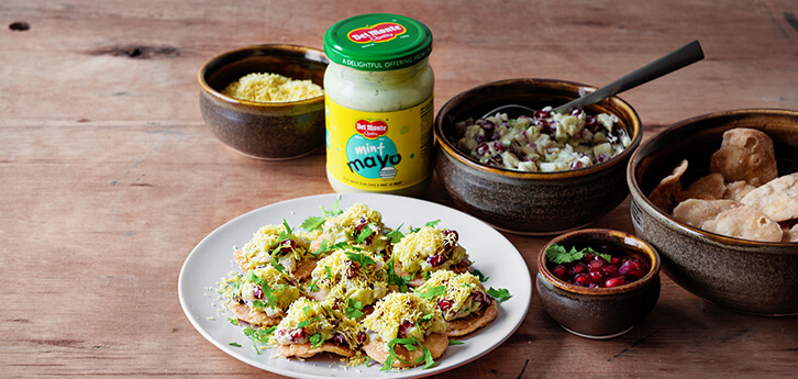 Del Monte POTATO POMEGRANATE MINT MAYO SEV PURI Recipe